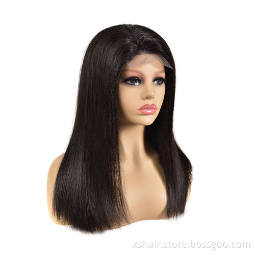 Black natural 12A human hair wigs Long Human hair wigs dropshipping cuticles aligned peruvian hair wig